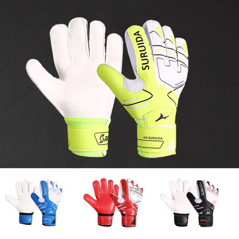 1 Pair Size 5-10 Goalkeeper Gloves Thickened Anti Slip Football Goalie Gloves Latex Adjustable Game Goalkeeper GlovesW251112