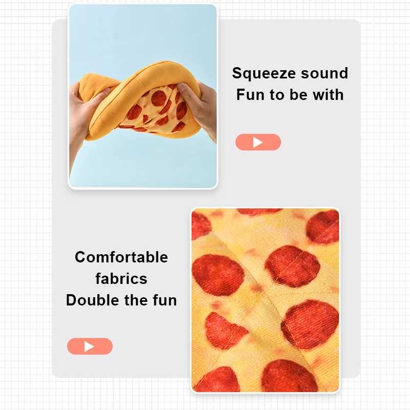 High Quality Plush dog toys donuts pizza shaped pet squeeze toys used for small dogs to clean their teeth small dogs to chew sound toys pet supplies T