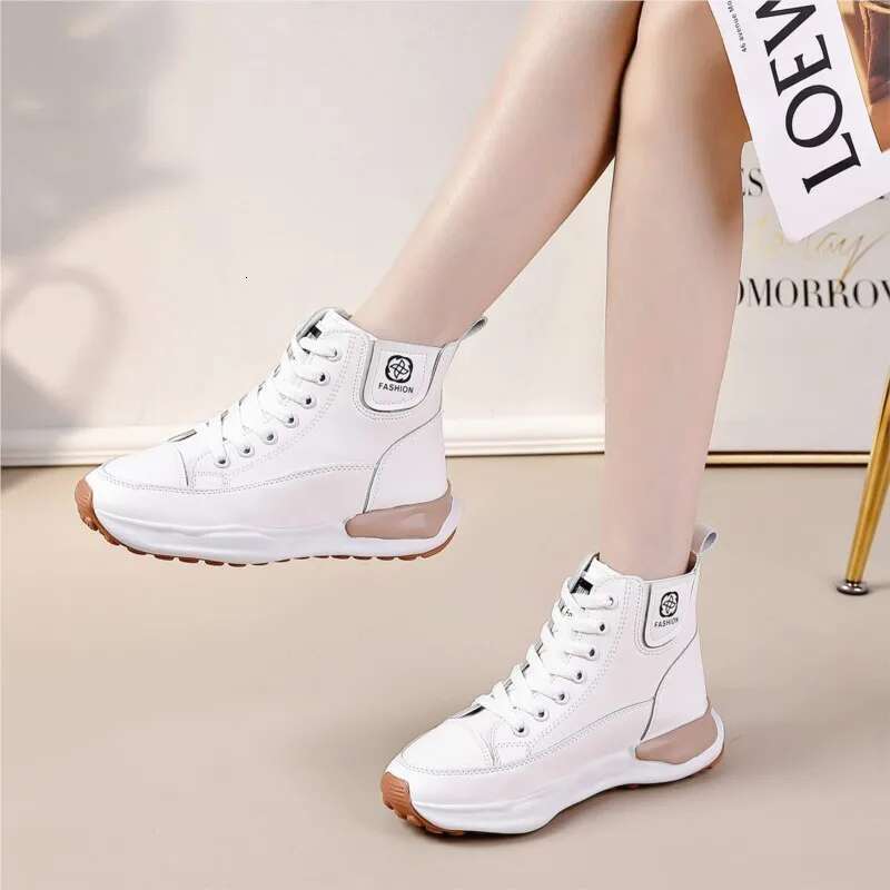 2025 New High Top Little White Female Freshman Full Plate Thick Bottom Platform Designer Fashion Casual Shoes Sports Shoes