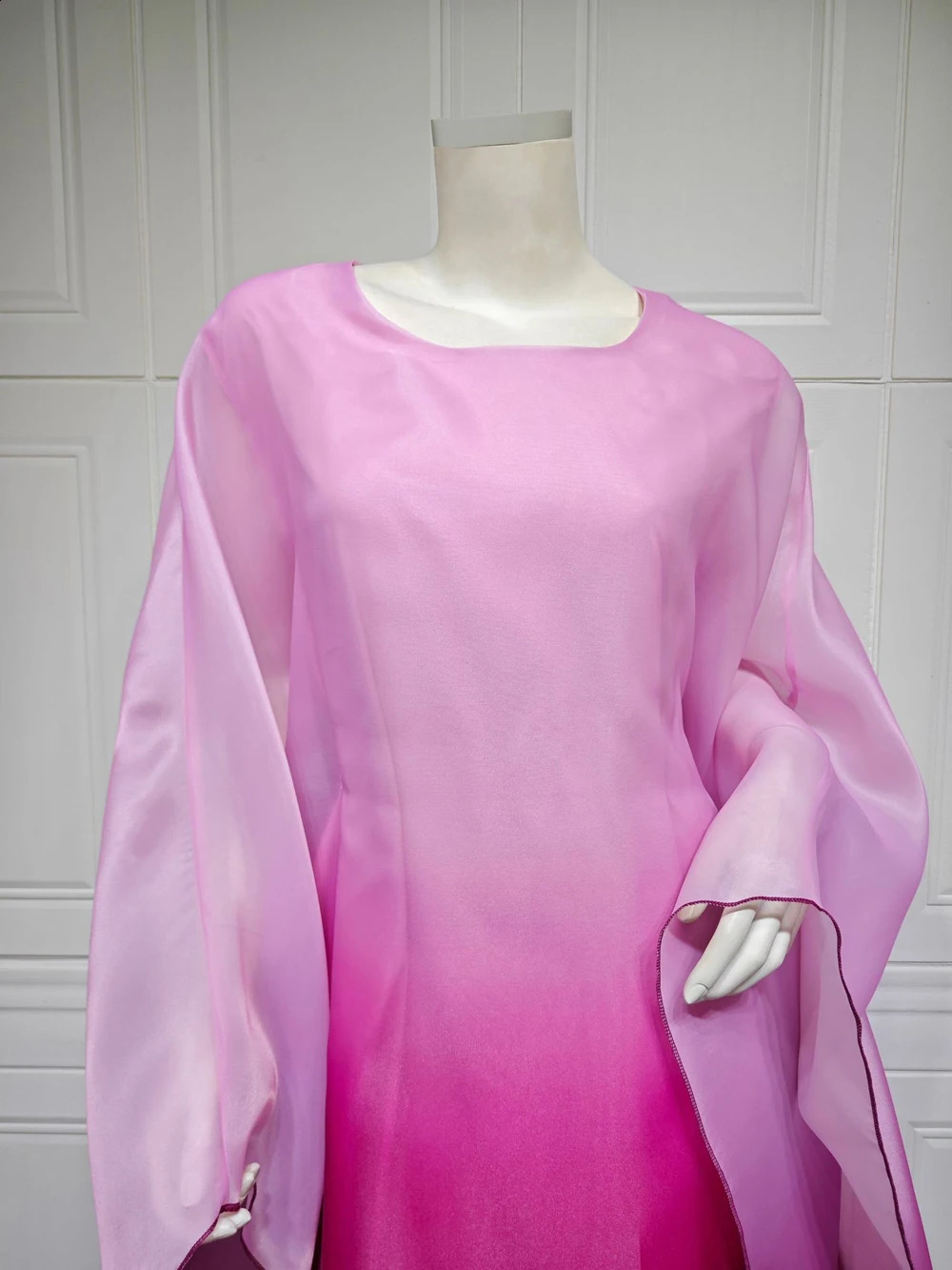 Pink and Blue Holiday Dress Set Butterfly Abaya Caftan Marocain Womens Muslim Clothing Ramadan Elegant Saudi Uae 250411