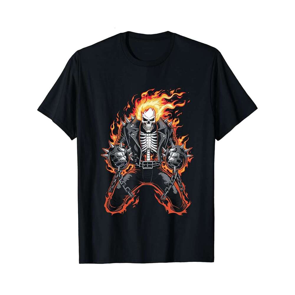 Designer T shirt Skateboarding Skeleton Skater Halloween Costume Trick Or - 220g T shits