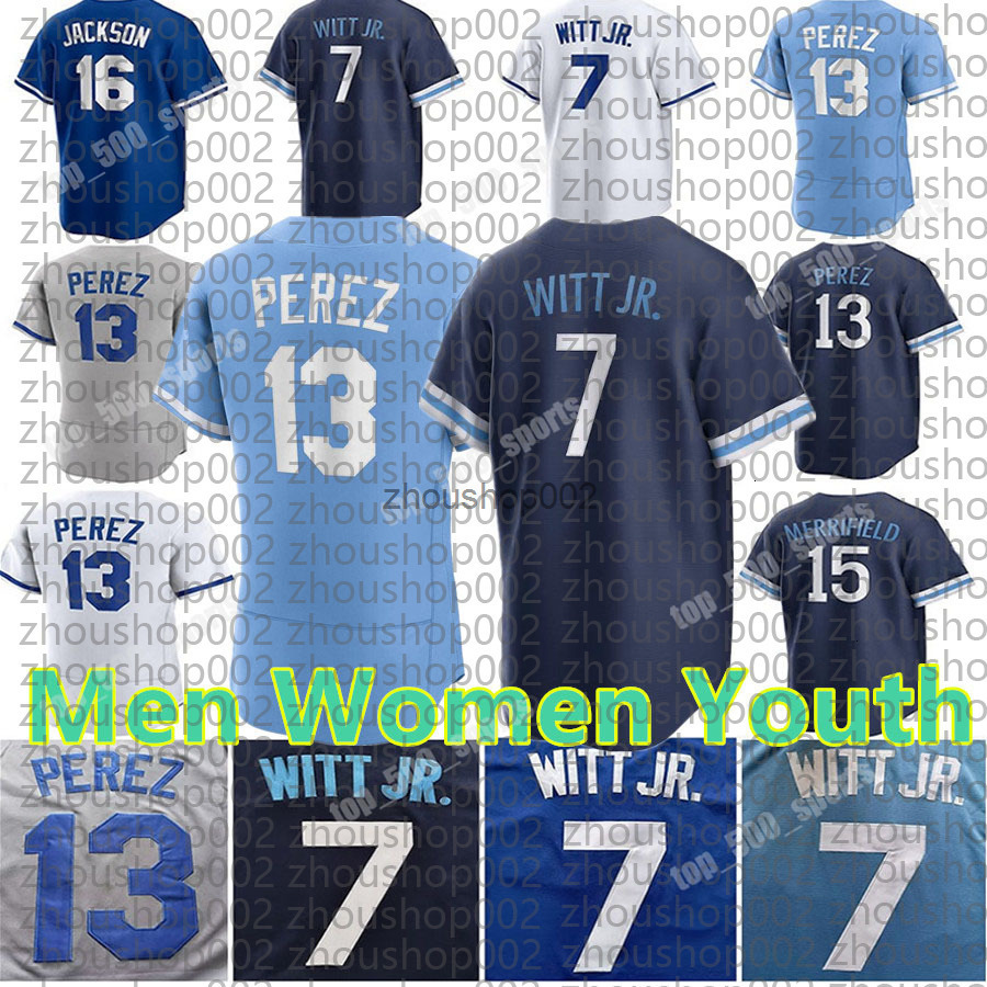 2025 Custom Bobby Witt Jr City Connect Jersey George Brett Salvador Perez MJ Melendez Whit Merrifield Baseball Men Women Youth