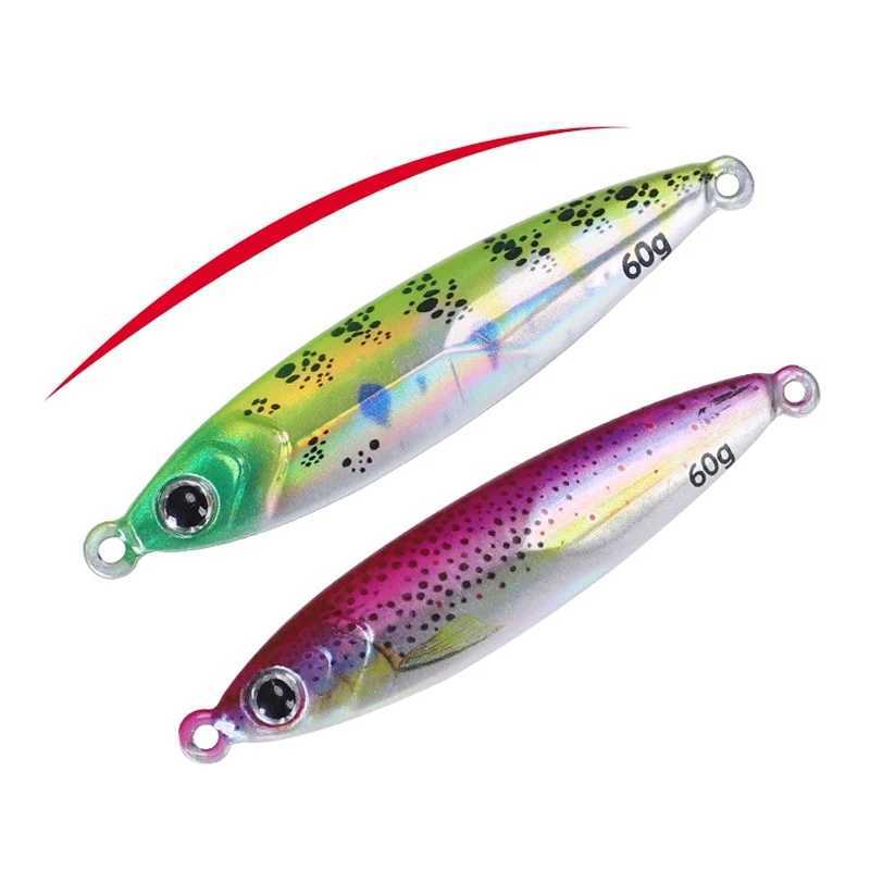 Luminous Tungsten Metal Jig 80g/60g/40g/30g Fishing lure quickly sinking jig bait Z250411
