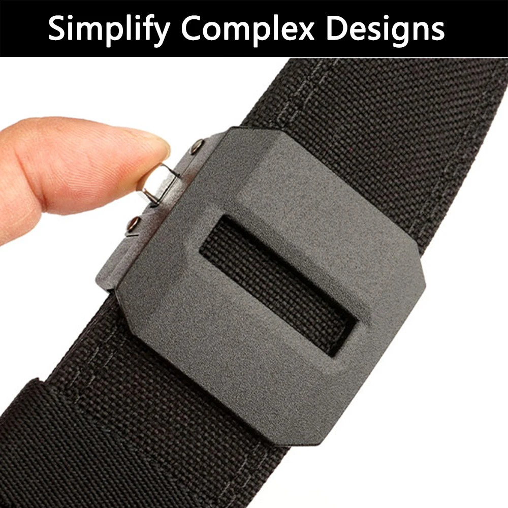 TUSHI Hard Tactical Belt for Men Gun Belt EDC Metal Automatic Buckle IPSC Nylon Outdoor Sports Girdle Male Military Belt 250407