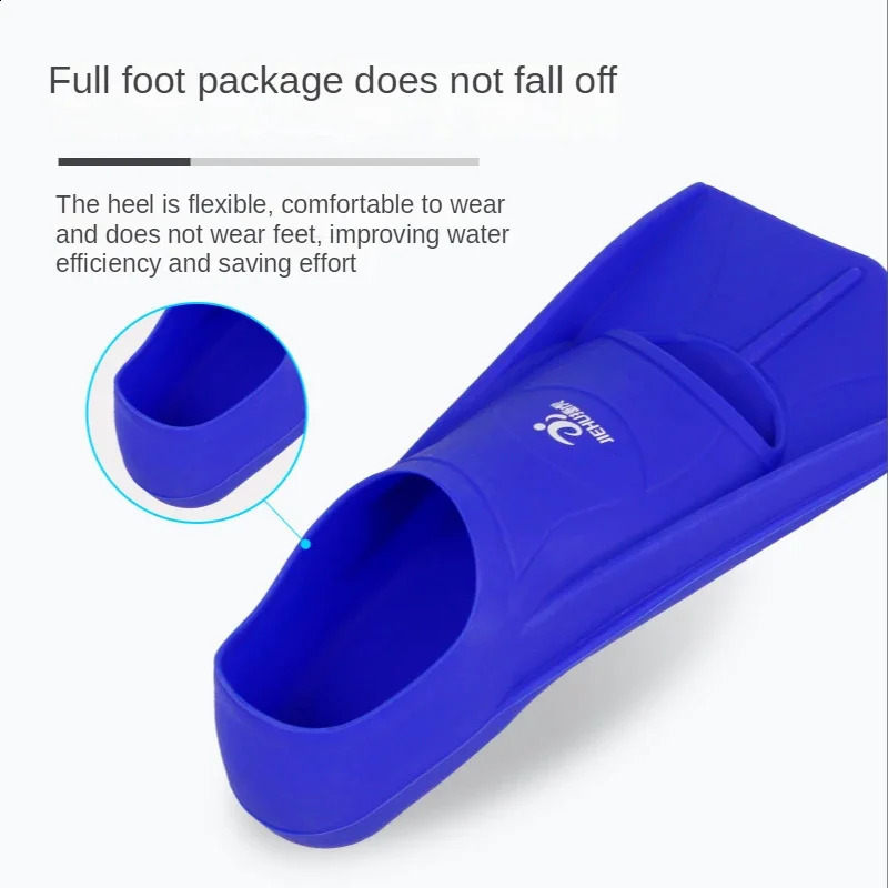 Silicone Fins Kids Adult Training Short Fins Mens Womens Swimming Diving Equipment Fins Diving Fin Swimming Shoes Flippers 250411