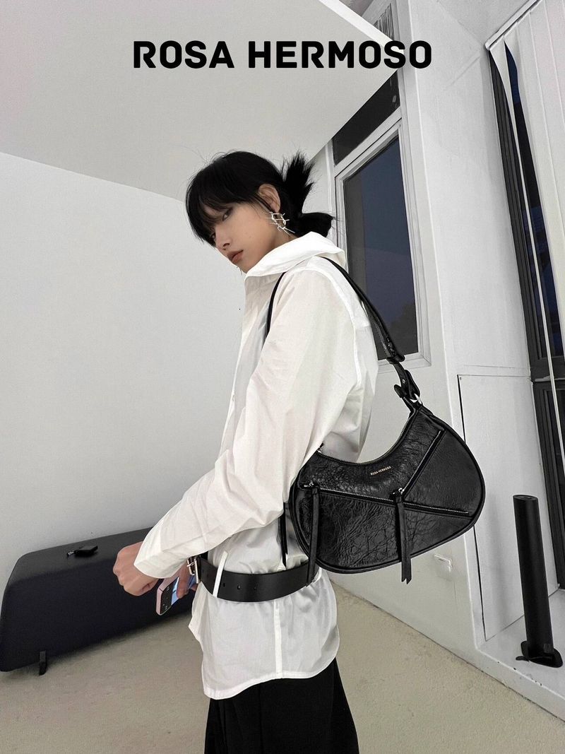 Genuine Leather Sweet And Cool Crossbody Bags Oil Wax Top Layer Cowhide High Quality Shoulder Bag Hot Sale Fashion Women's Motorcyclebag