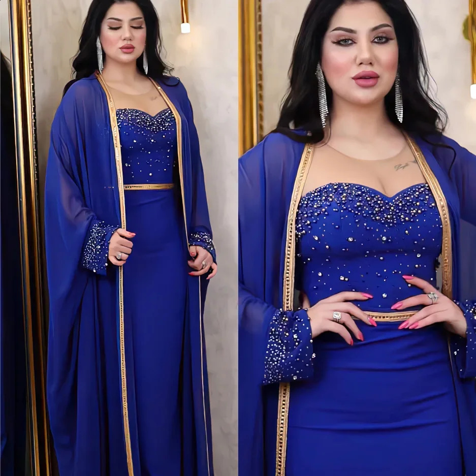 Muslim Womens Clothing Abaya Dubai Kaftan Maxi Dress y 2piece Set Party Evening 250411