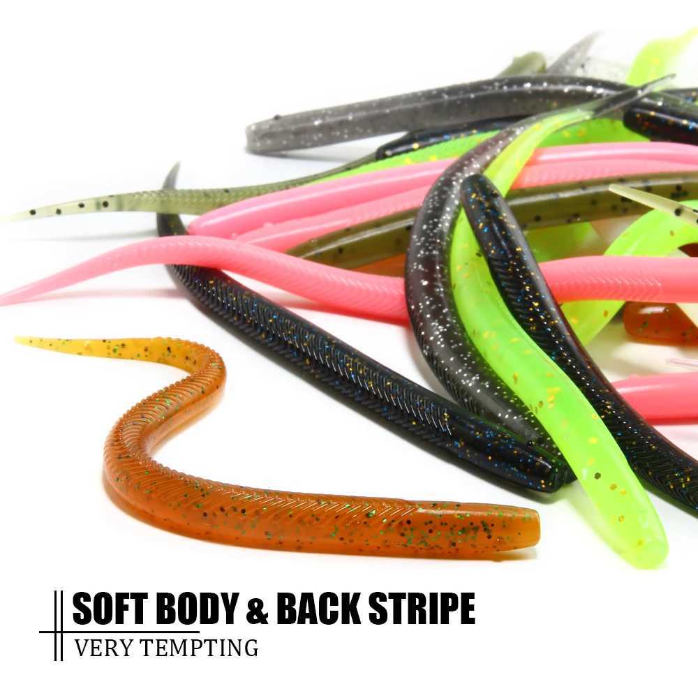 Spinpoler Soft Worm Fishing Lure Stick Tail 14cm Artificial Loach Senko Silicone Fake Bait Swimbait Jig Wobbler Fishing Tackle Z250411