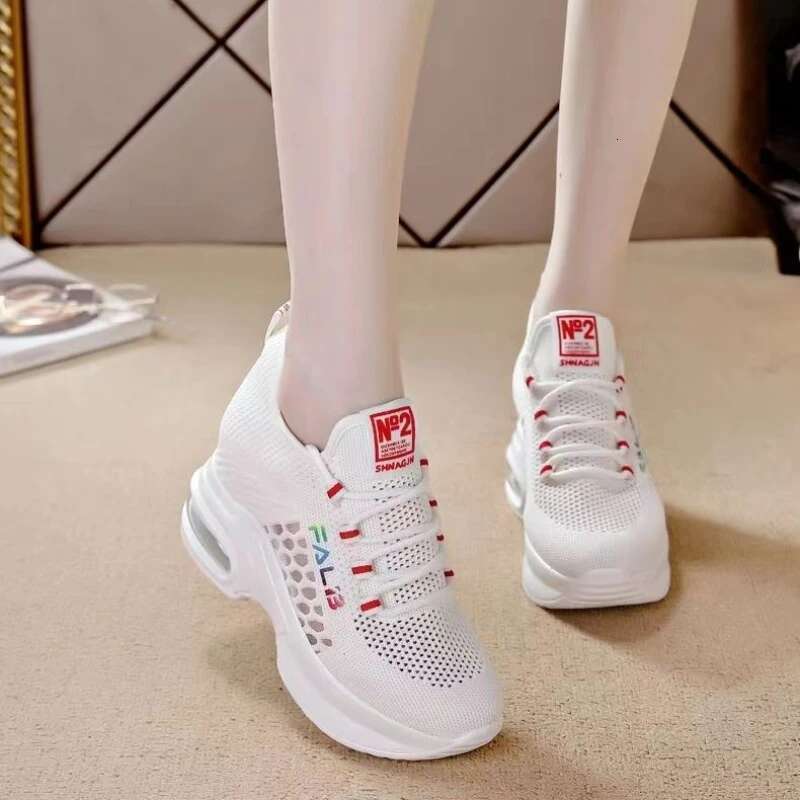 2025 Summer New Breathable Thick Bottom Comfortable Women's Designer Fashion Sports Shoes with Lace Wedge Multi functional Women's Shoes