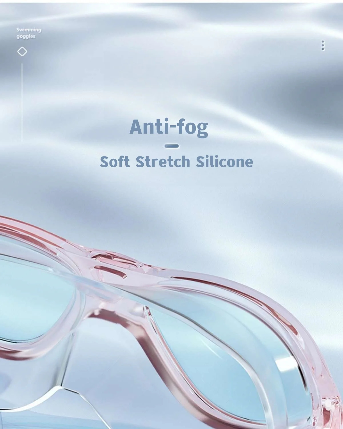Swimming Goggles Large Frame Mens Womens Teenagers Fresh Pink Swimming Gear HD Waterproof Anti-fog Swimming Goggles 250411
