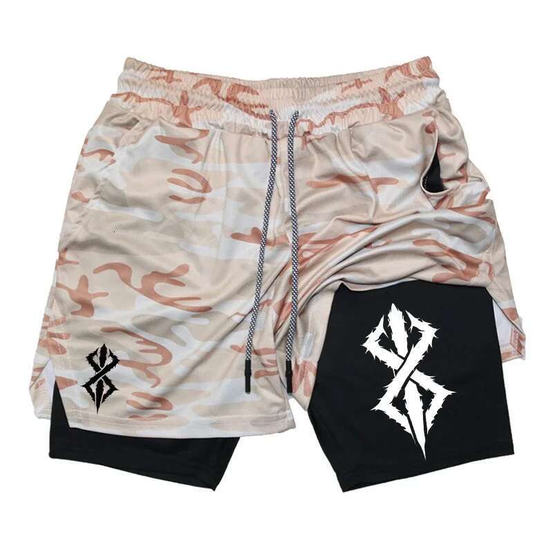 2025 Men's 2-in-1 fiess sports Running performance Summer quick drying breathable basketball casual shorts