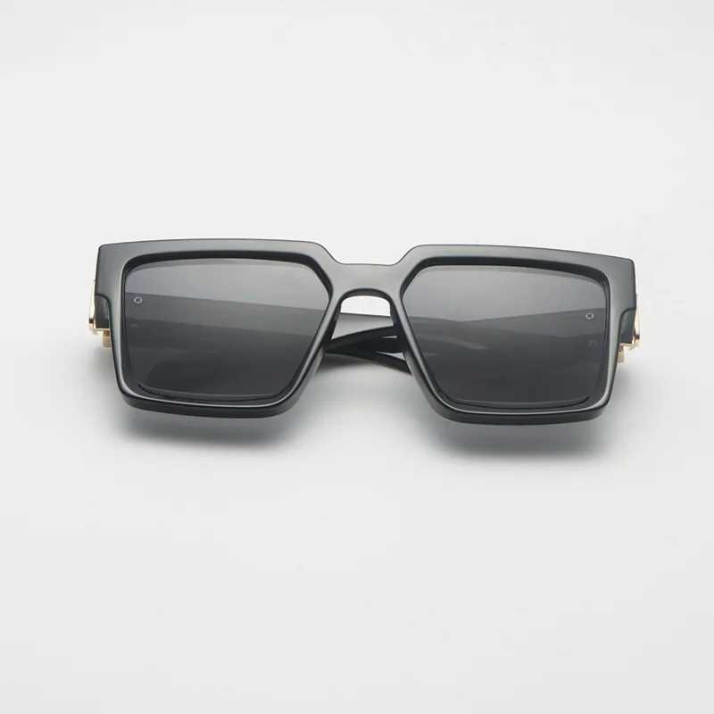 Square Vintage Sunglasses Man Brand Designer Fashion Mirror Sun Glasses Male Retro Black Outdoor Travel Mirror Oculos De Sol Z250411