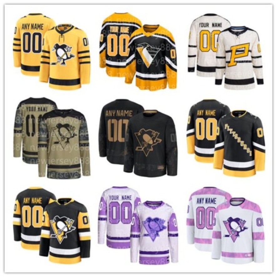 Sidney Crosby Pittsburgh Penguin Hockey Jersey Kris Letang Anthony Beauvillier Drew O'Connors Blake Lizotte Jesse Puljujarvi Kevin Hayes Evgeni Malkin MEN