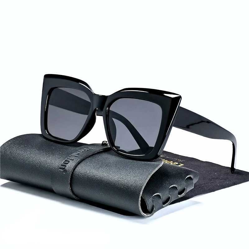 LeonLion Leopard Cateye Sunglasses Women Retro Eyewear Shades for Women Wholesale Luxury Square Oversized Glasses Gafas De Sol Z250411