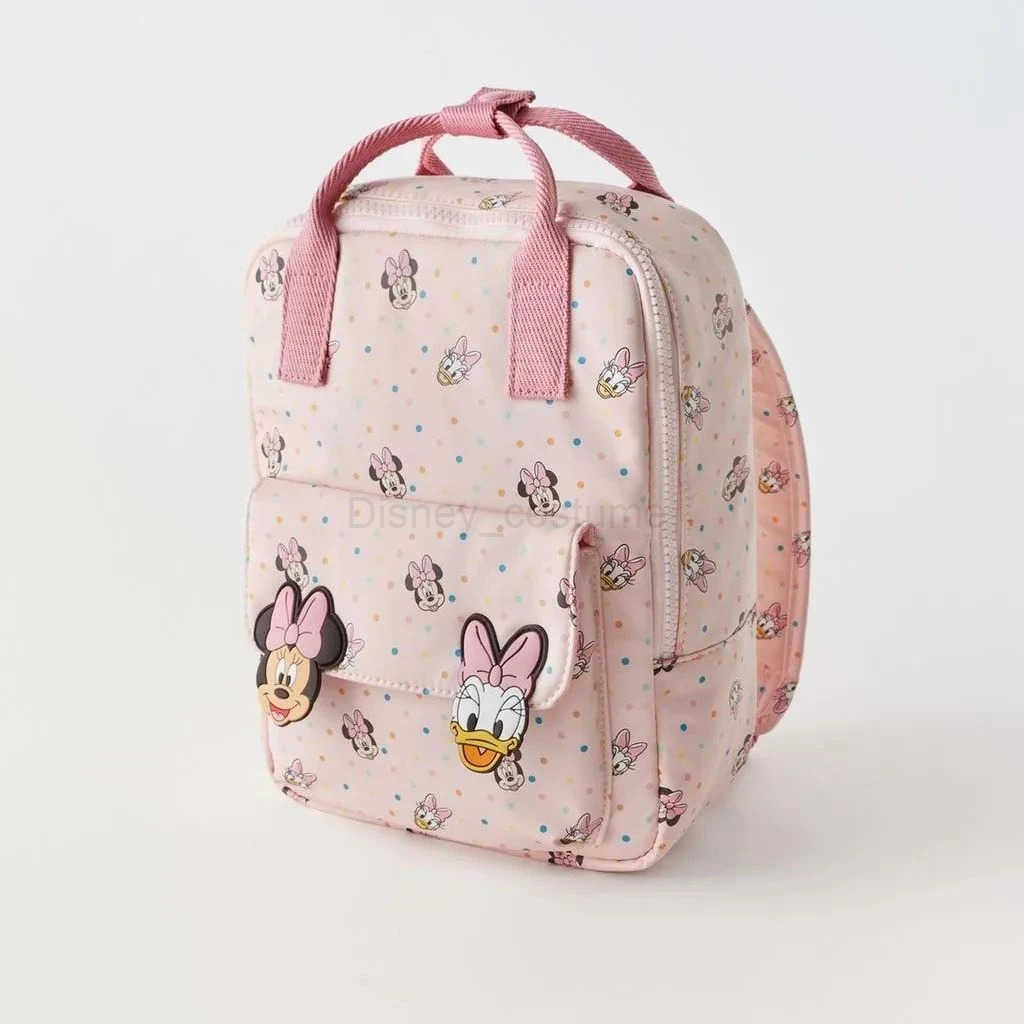 Disney cartoon Minnie Mouse New Kids Backpack Mini Schoolbag Girls and Boys Cute Shoulder Bag X250412