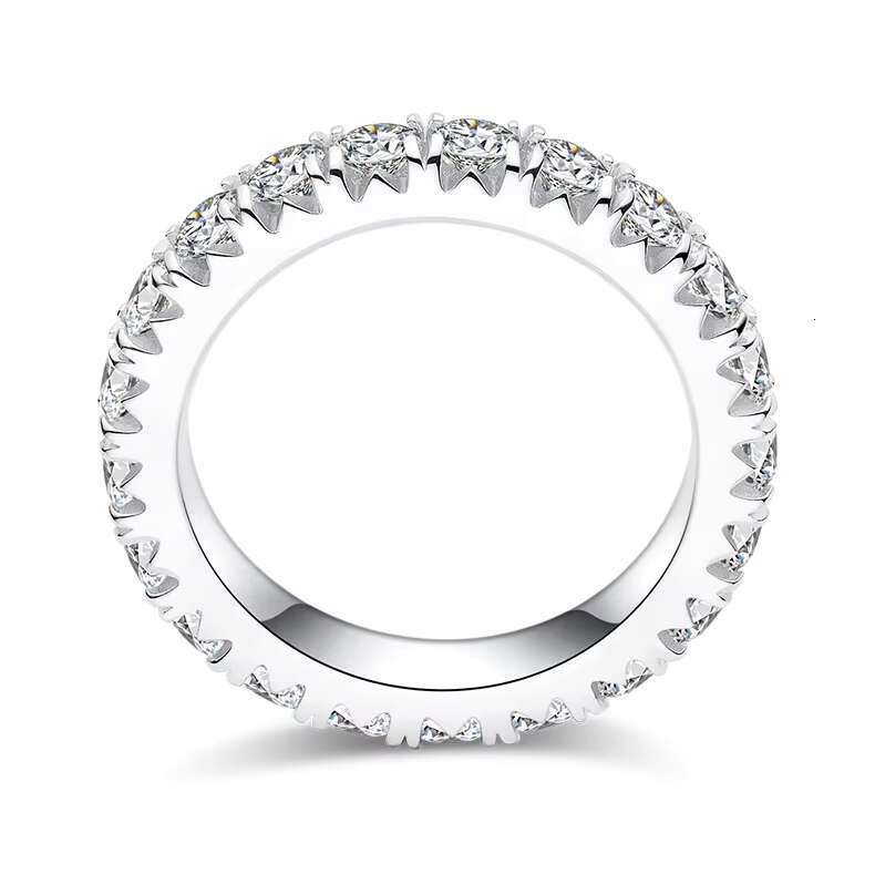 High Quality Mossanite Engagement Ring for Women 925 Sterling Silver Moissanite Ring Wedding Band for Gift