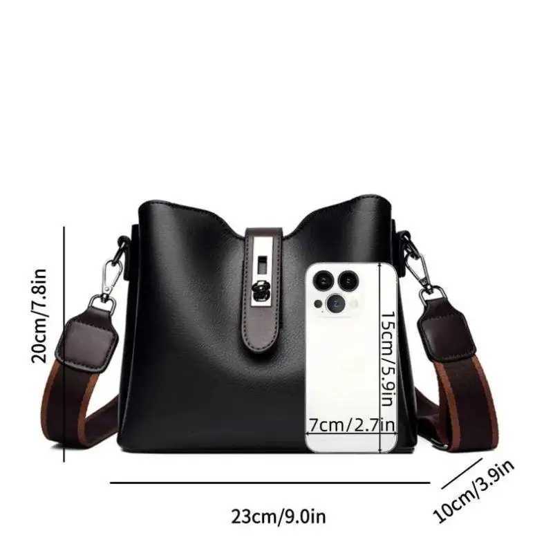 Womens Convertible Bucket Bag with 2 Detachable Straps - Crossbody Shoulder Bag Handheld Purse Multi-Way ToteT2511112