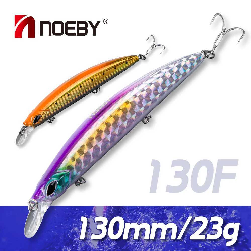NOEBY Floating Minnow Fishing Lure 130mm 23g Long Casting Wobblers Artificial Hard Bait for Sea Bass Saltwater Fishing Tackle Z250411