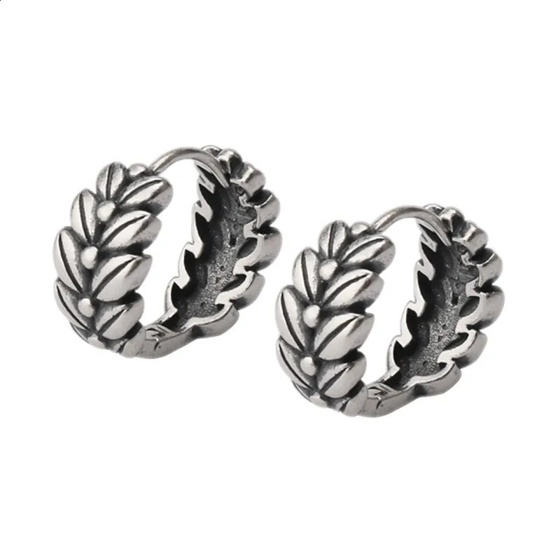 BOCAI 100% Genuine S925 Silver Jewelry Accessories Fashion Wheat Earrings Retro Ethnic Ear Buckles Fashion Gifts 250409