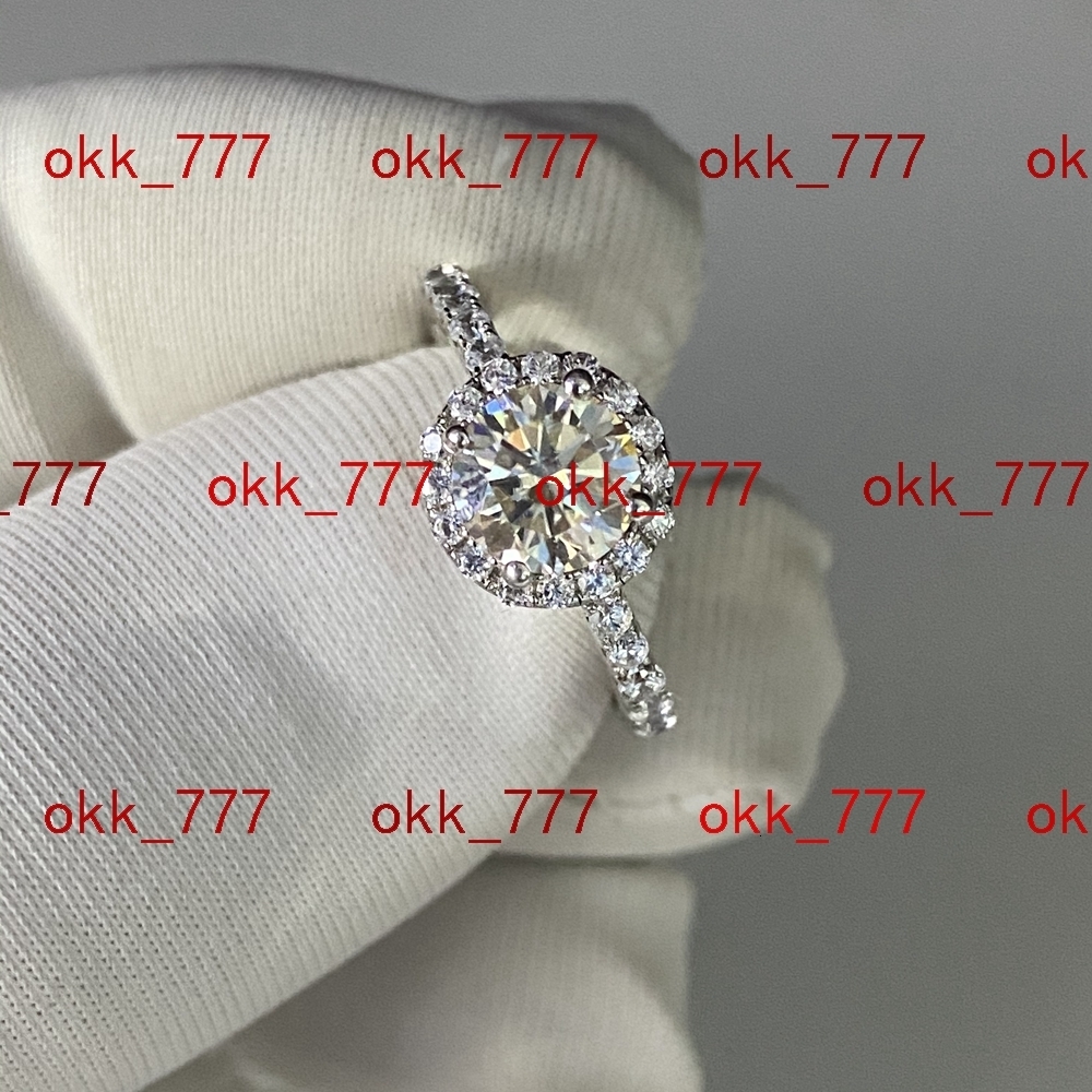 925 Sterling Silver Jewelry Ring Jewelry Moissanite Stone Ring Wedding Engagement Ring Romantic Style Jewelry