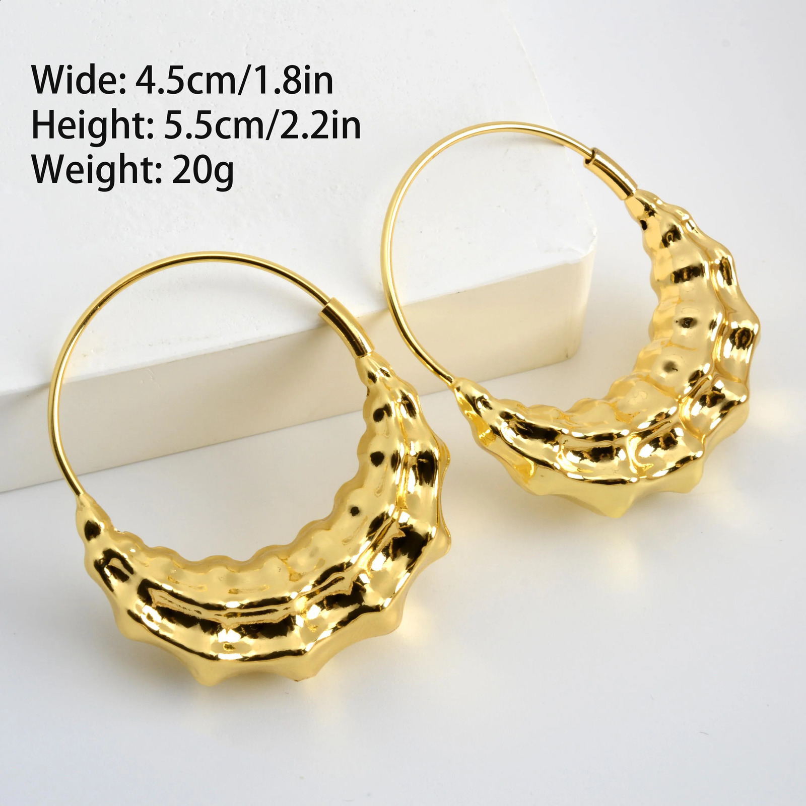 Dubai Gold Large Earrings Womens Fashion Simple Geometric Pendant Earrings African Wedding Party Jewelry Gifts 250409