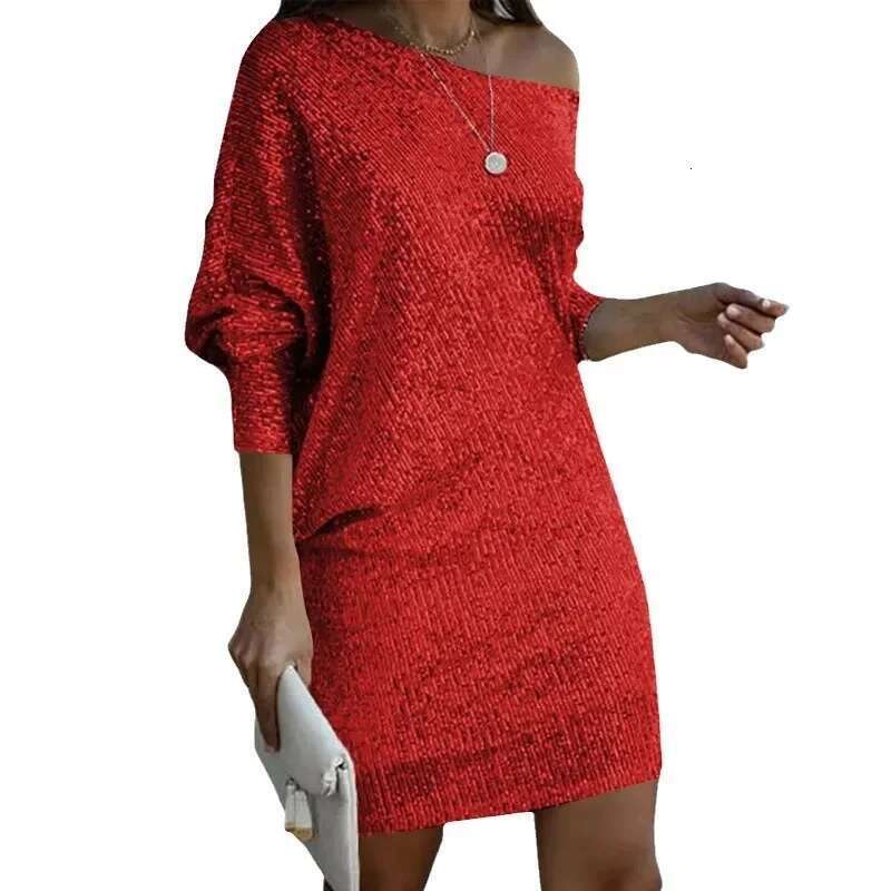2024 Spring Summer New Cross-Border Foreign Trade Women's Clothing Mid-Skirt Shoulder Beading Dress Gown Skirt