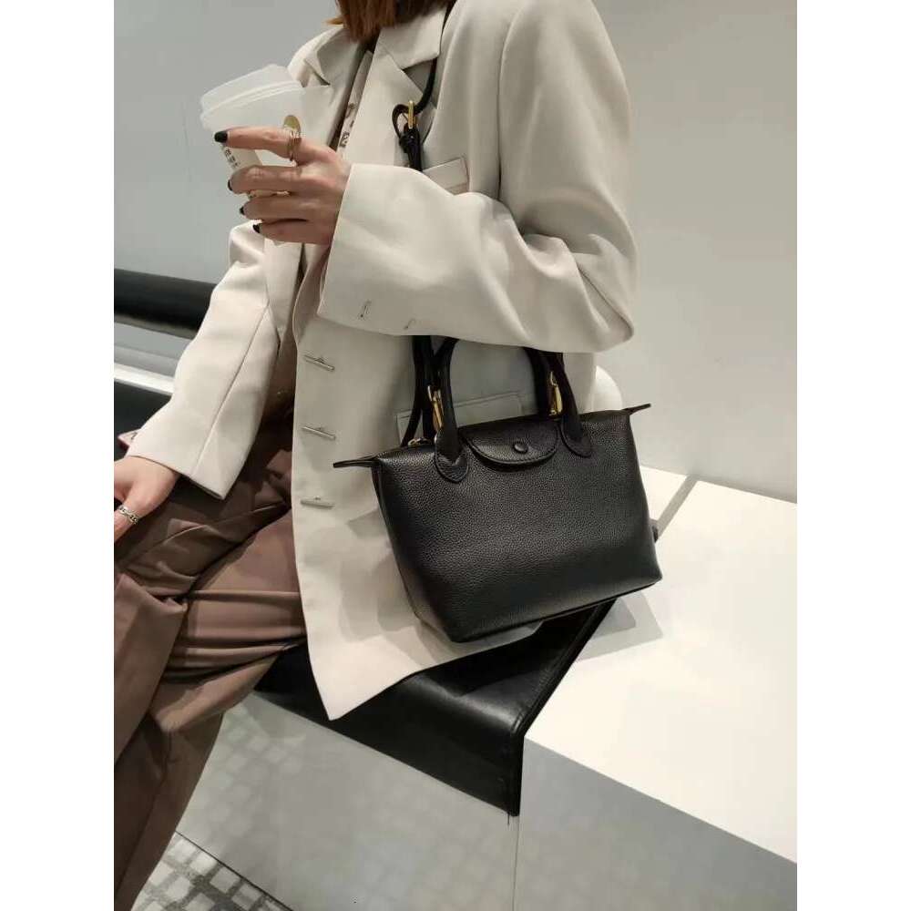 Classic Office Ladies Tote Handbag Cowhide Genuine Leather Women Hobos Bag Casual Single Shoulder Fashion Crossbody Bags