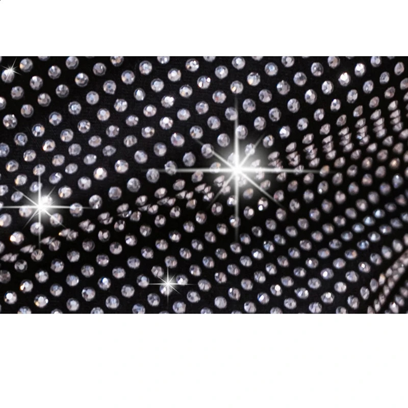 European Rhinestone Shorts Chic Sexy Shiny Full Diamonds Women Stretch High Waist Glittering Bling Drilling 35153 250411
