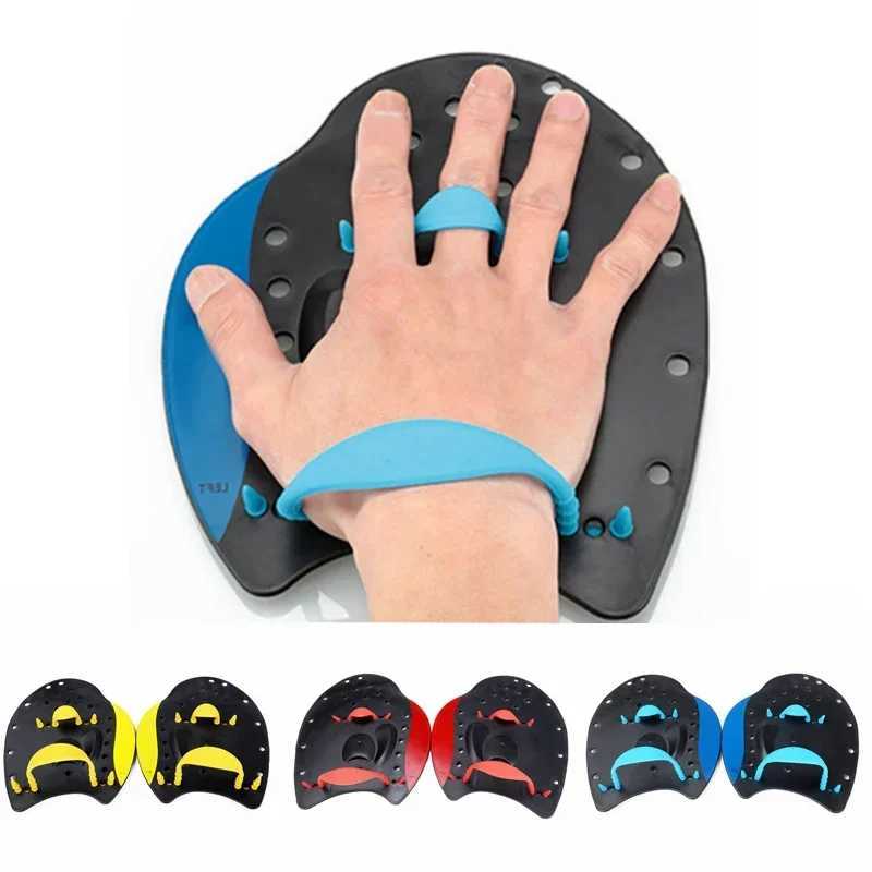 Professional swimming paddles swimming practice calibration paddles durable and adjustable silicone hand woven gloves for adults and childrenY250412