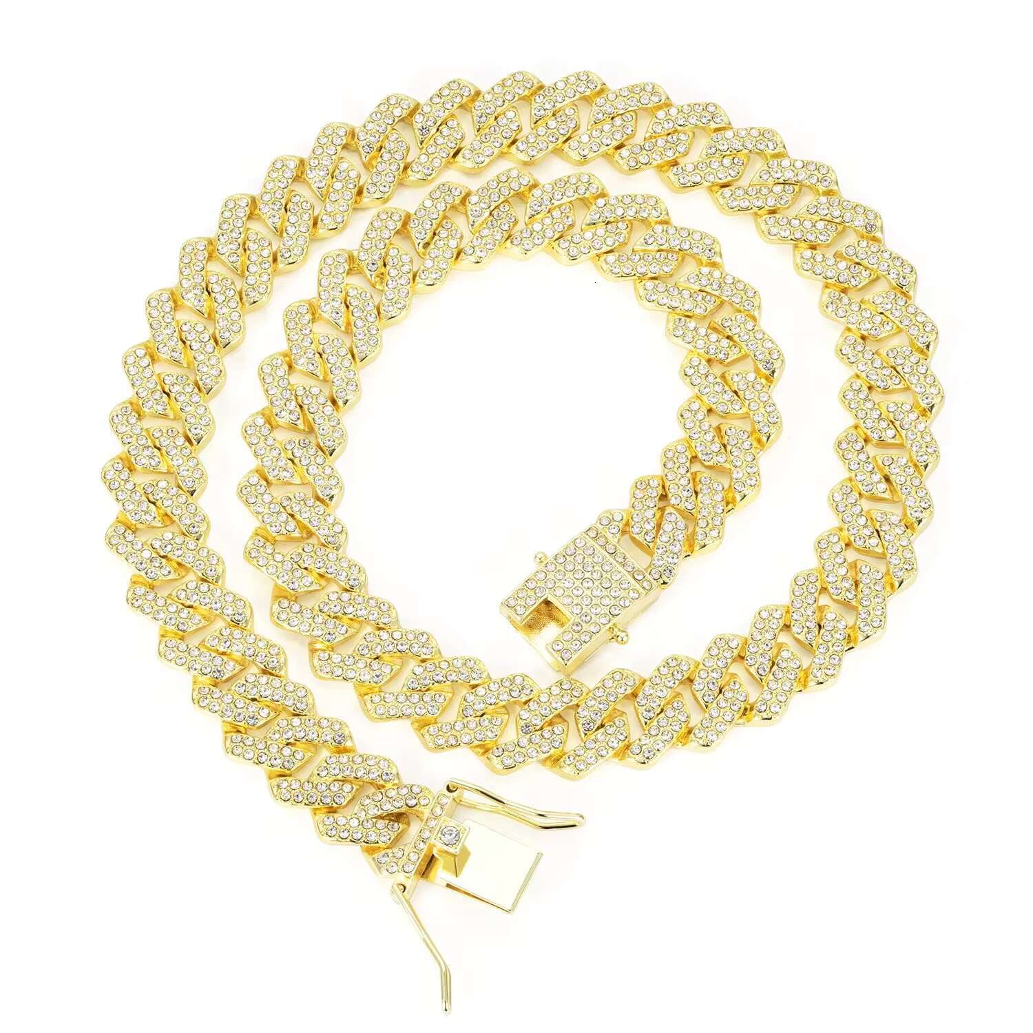 S0253 Men's Miami Cuban Sier Iced Necklace 12mm 18 inch Chain Hip Hop Jewelry