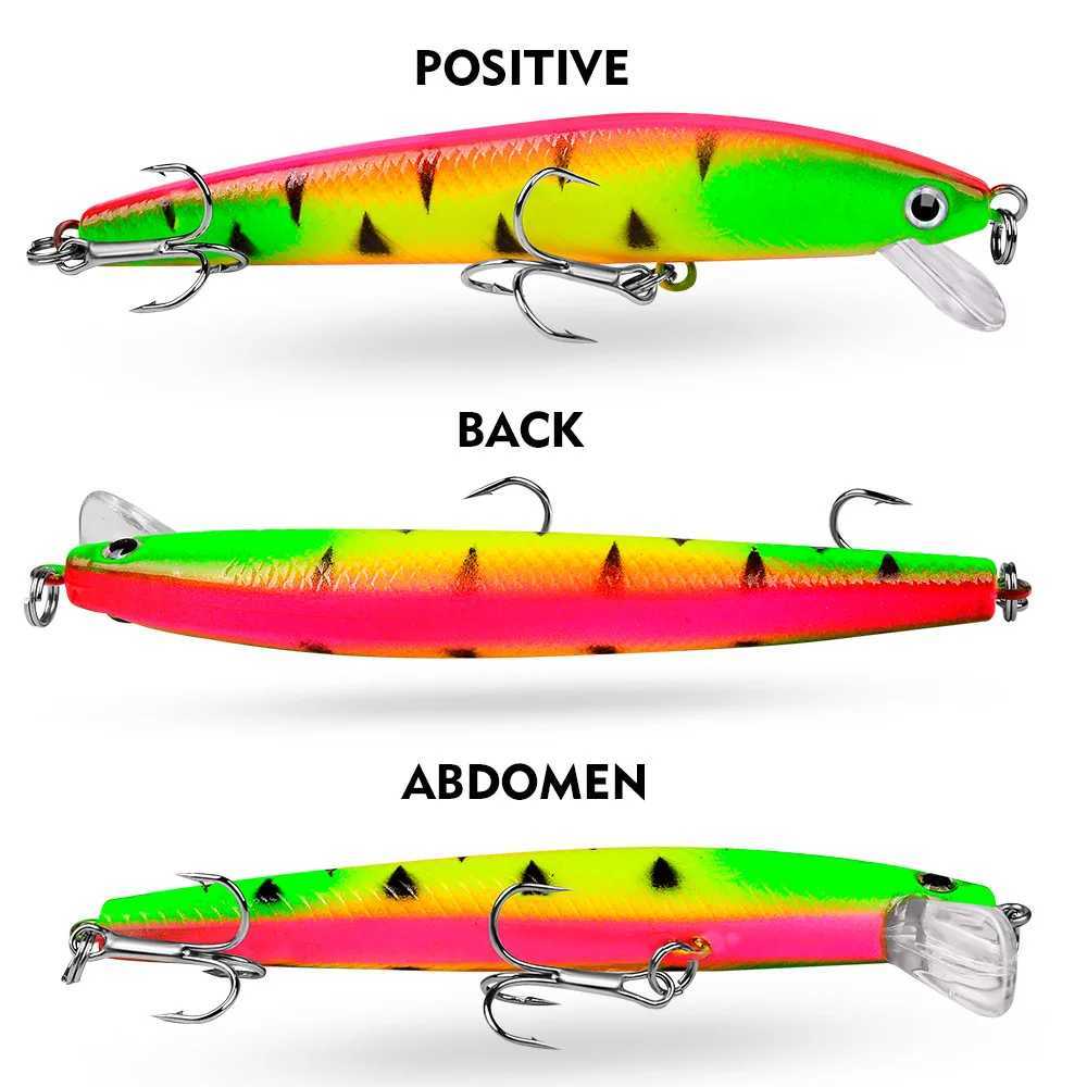 8.5g/Sinking Minnow Lure UV Color Rattling Lifelike Hard Bait Freshwater Saltwater Bass Perch Fishing Trolling Crankbait Z250411