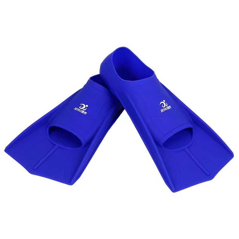 Silicone Fin Childrens Training Short Fin Mens Swimming Equipment Swimming Fin Swimming Shoes Flip CoverY250412