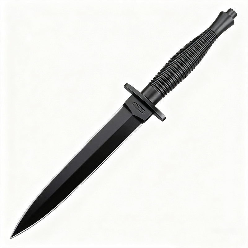 Top Quality 11.22 Inches Fixed Blade Knife AUS-10 Black Oxide Double Action Blade Full Tang Steel Handle Outdoor Tactical Knives with Leather Sheath