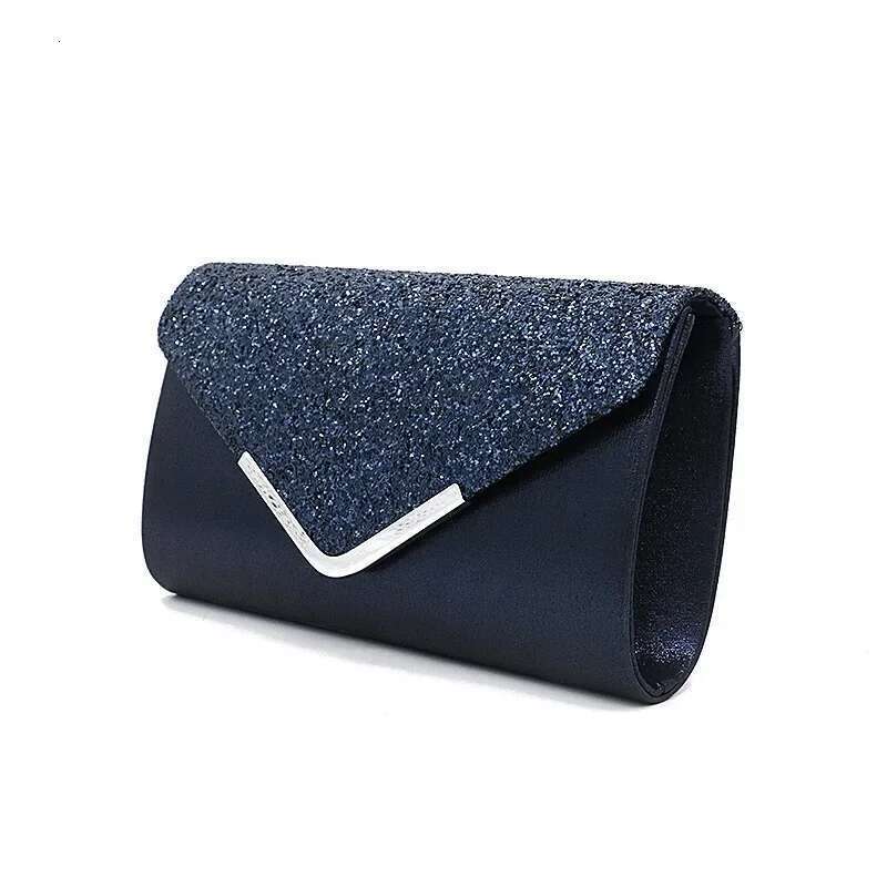 Party Purses and Handbags Sier Women Evening Envelope Handbag Prom Sequin Clutch Purse Chain Shoulder Cross Body Bag For