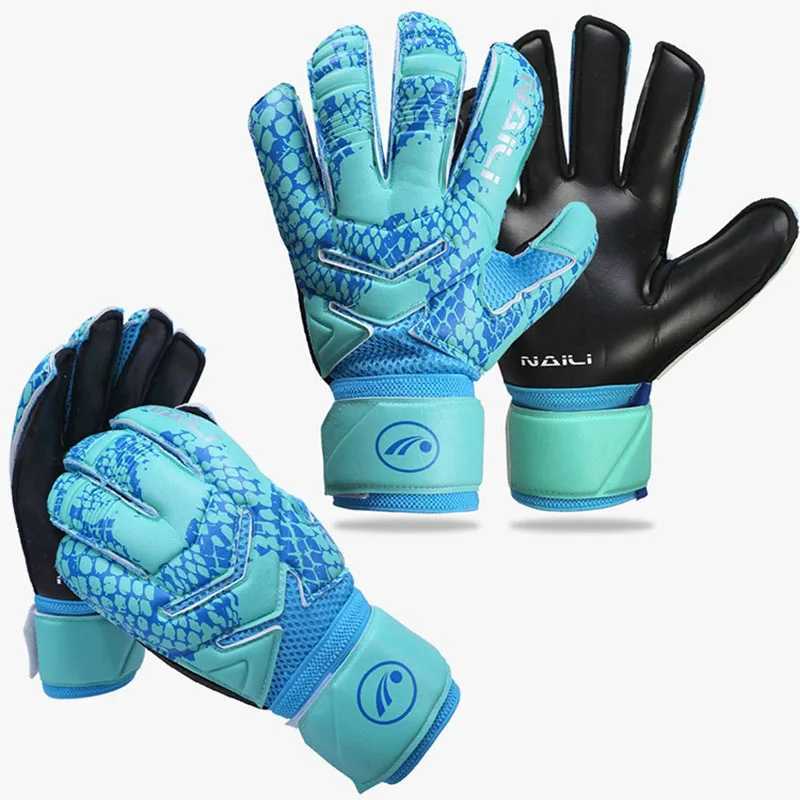 1 pair of football goalkeeper gloves youth professional goalkeeper gloves anti slip and breathable goalkeeper gloves match football suppliesXJ250412