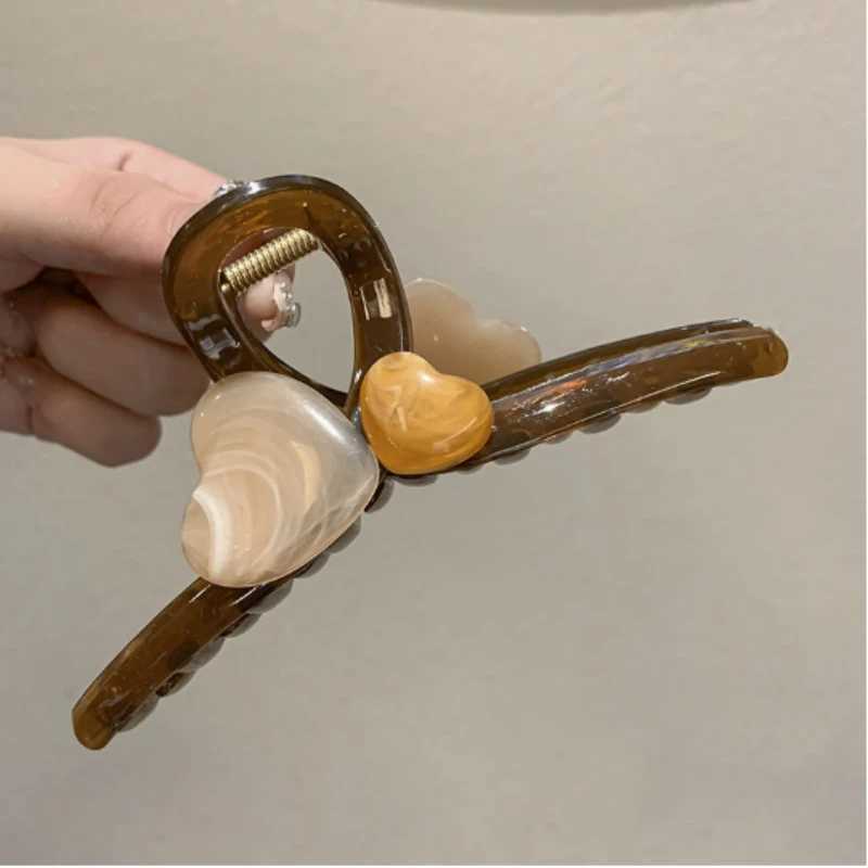 Korean version of premium shark clip womens acrylic hair clip high-end trendy hair clip crab clip. Y2504012