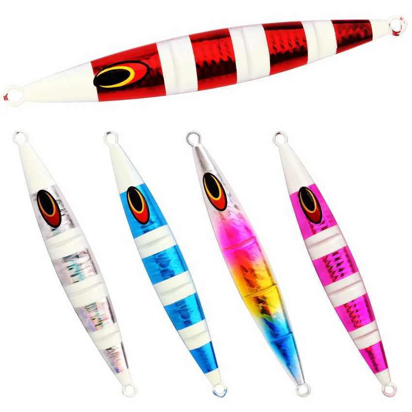 200g Long Casting Slow Sinking Fishing Lures Jigging Hard Wobblers Artificial Baits Luminous Vertical Fishing Lure Fishing Jig Z250411