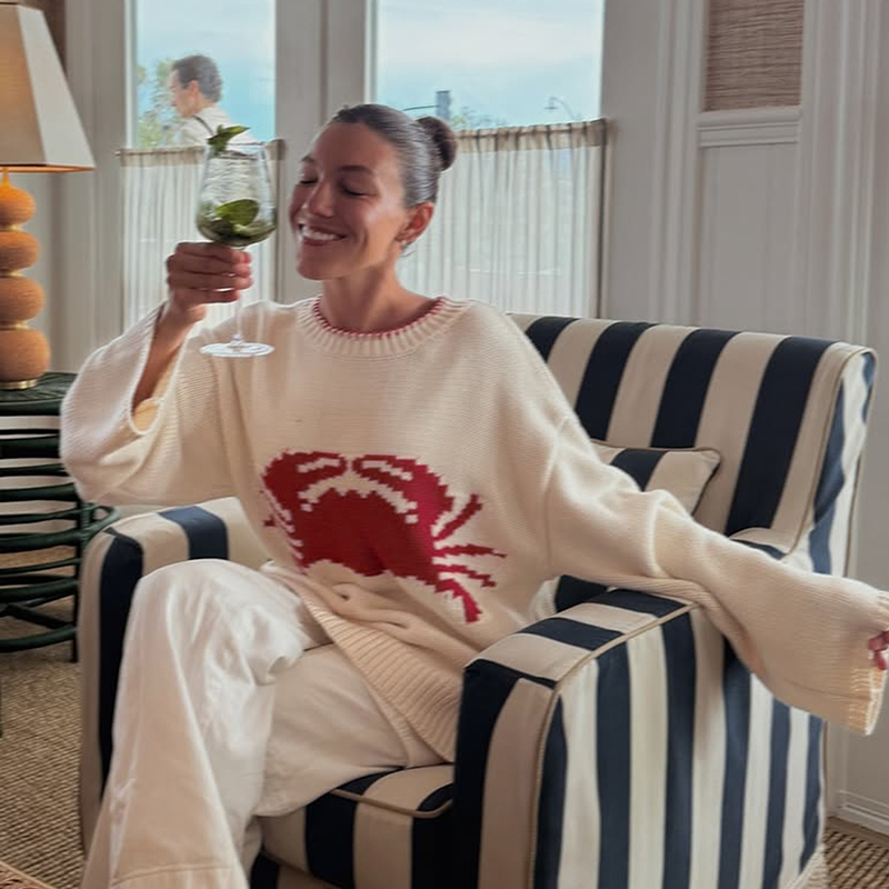 Women's pullover sweater long-sleeved loose-fitting round-neck stylish and versatile cute comfortable best-selling sweater is perfect for festiva