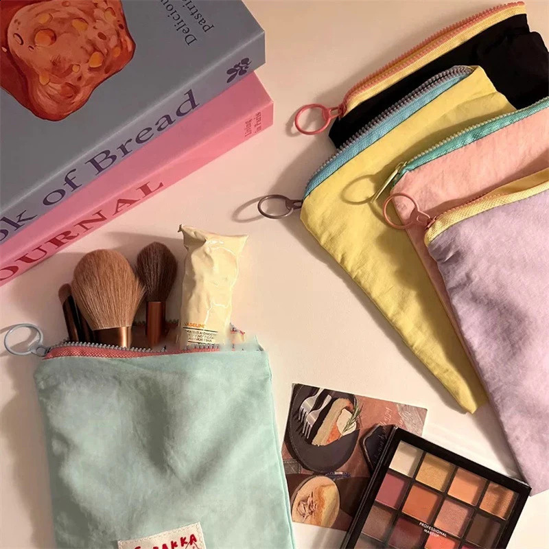 Macarons Color Makeup Bag Large Capacity Makeup Bag Travel Clutch Bag Makeup Bag 250410