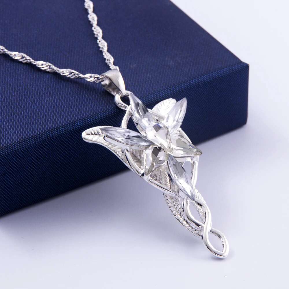 Movie Lord Of The Rings Elf Princess Yavin Twilight Star Crystal Pendant Women's Necklace Jewelry Gift