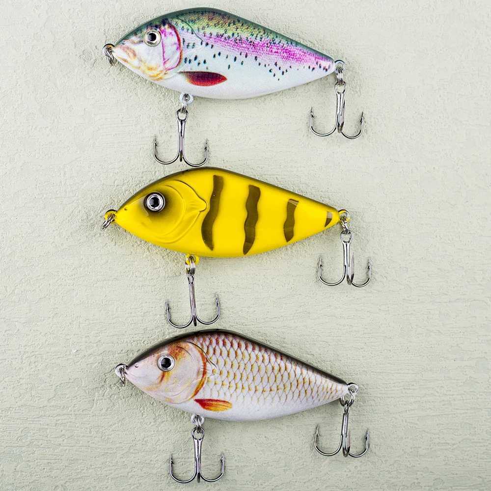 Magnisher Small Size Slider Jerkbait 7cm 14.5g Slow Sinking Rattle Lure Fishing Jerk Hard Bait Pike Lures Wobbler Jerkbait Musky Z250411