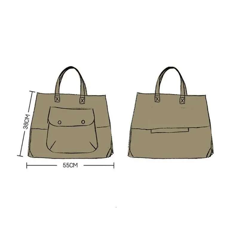 GAINNY Large Capacity Japanese Nylon Tote Women Waterproof Haruku Big Shoulder Bag Handbag For Commuting Work Shopping