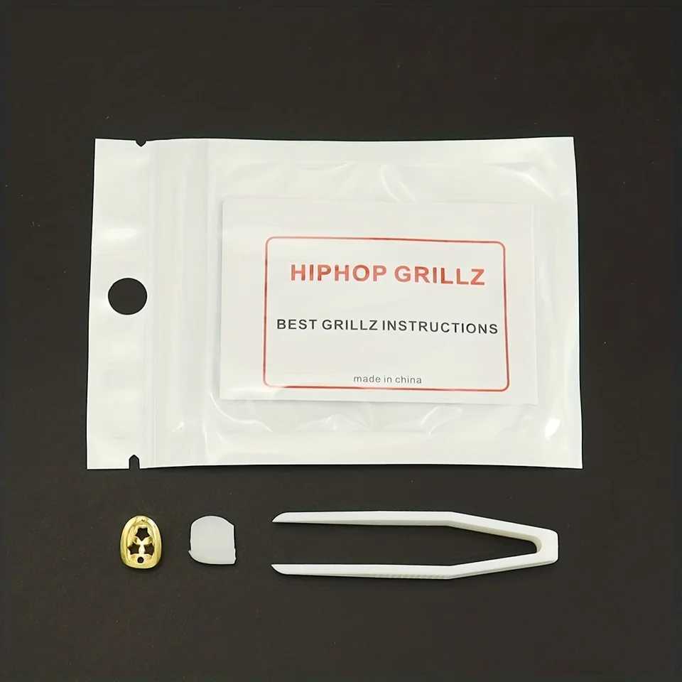 Hip hop plated single tooth overall bracket suitable for male and female Halloween teeth props accessories teeth decoration W250412