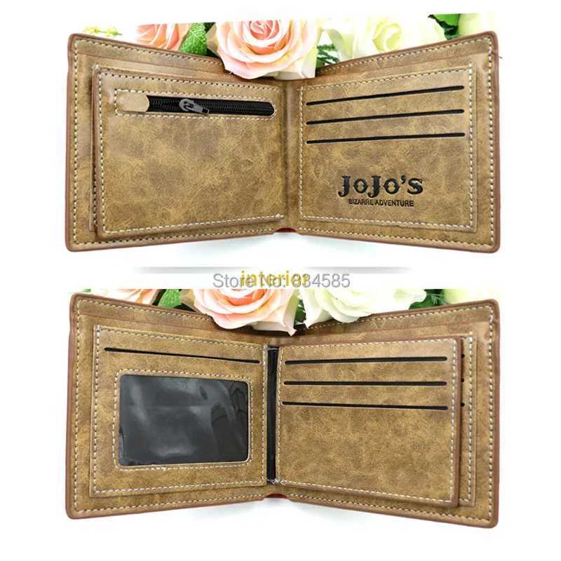 JoJo Fantasy Adventure Khaki Mens Wallet Kujo Jotaro Womens Coin Wallet Z250411