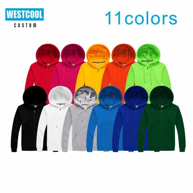 POD customization 11 Colors Thin Hoodie Custom Embroidery Hoody Personalized Brand Text Photo Cheap Zipper Hoodie WESTCOOLT251112