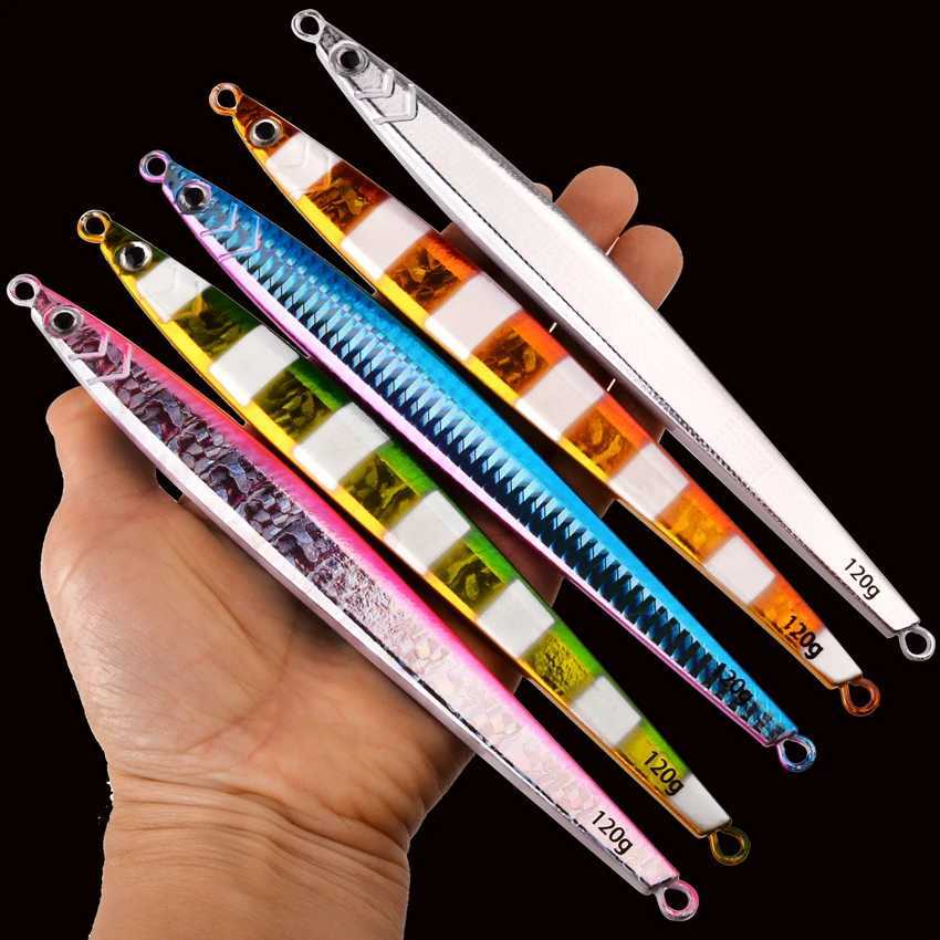 5Pcs Japen Metal Cast Jig Spoon 60g 80g 100g 120g Shore Casting Jigging Fish Sea Bass Fishing Lure Kit Artificial Bait Tackle Z250411