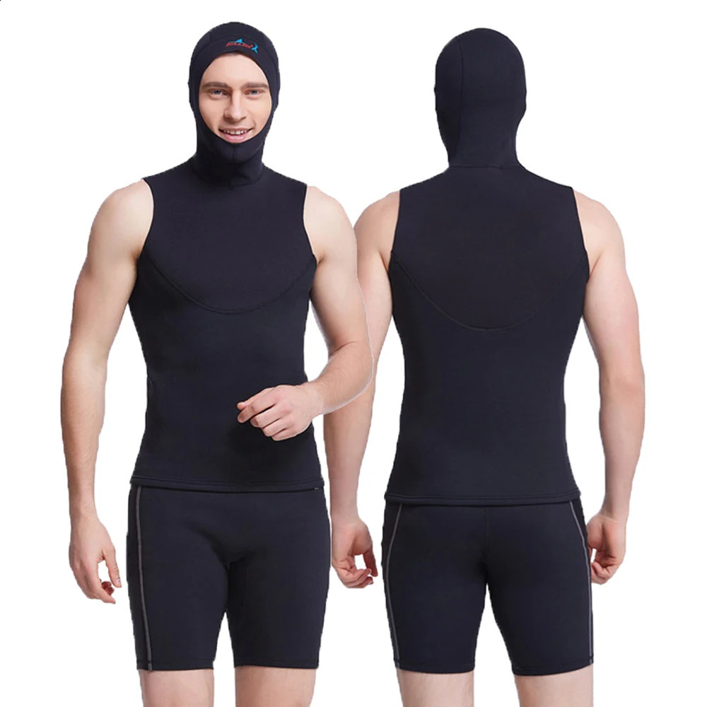 1mm Scuba Diving Cap Neoprene Protect Hair Swimming Hat With Shoulder Snorkeling Equipment Hat Hood Neck Cover Natation 250411