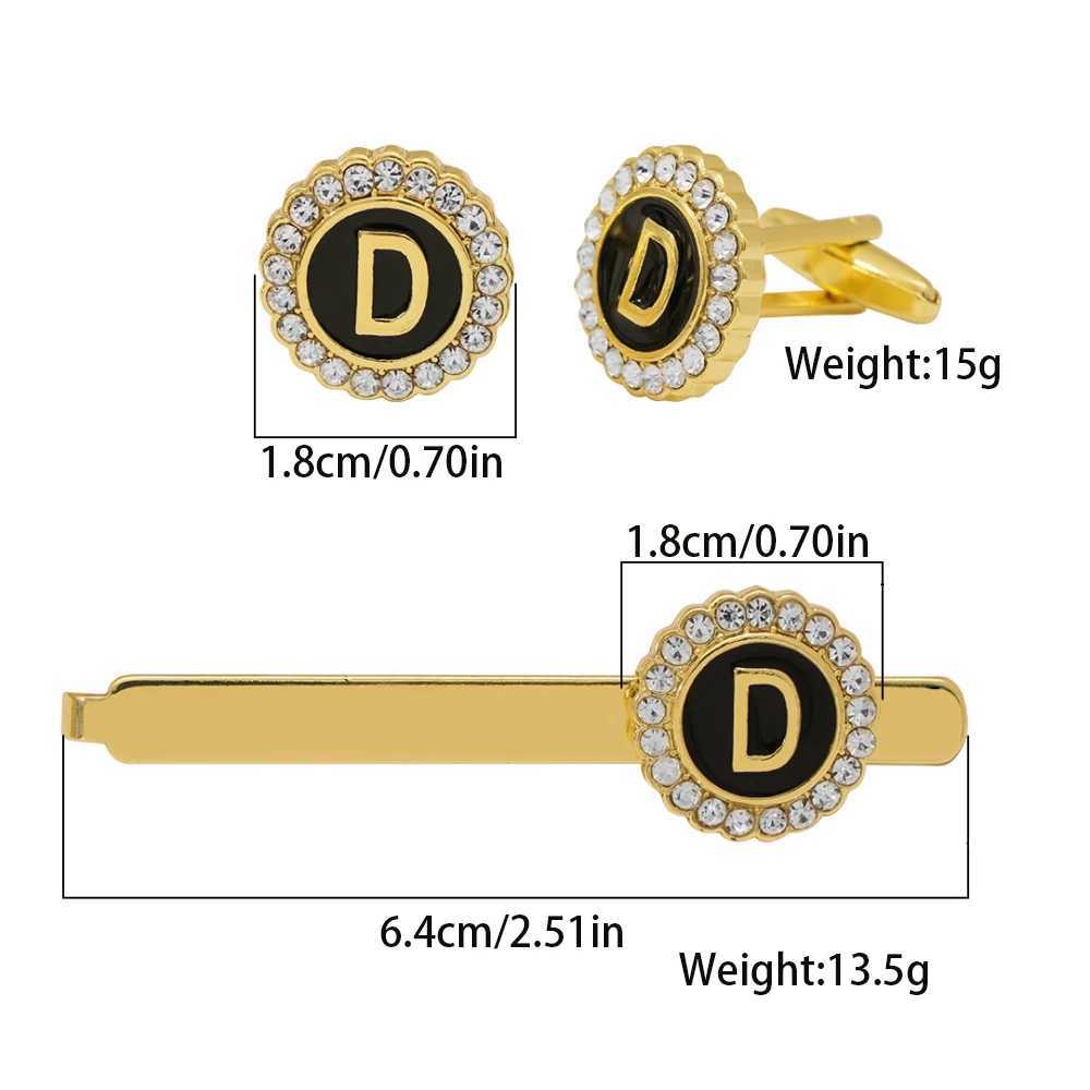 2 pieces of crystal wrapped initial A-Z cufflinks letter rhinestone round cufflinks business mens evening dress shirt giftT250412