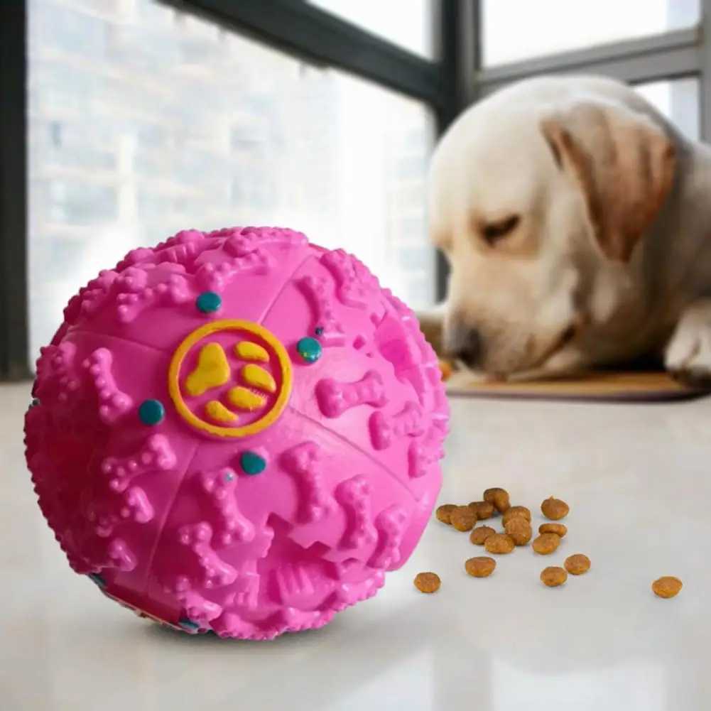 Giggle Sound Dog Ball Pet Chewing Ball Toy is used for aggressive chewers to interact squeeze follicles and dogs to play with the ball for teeth clean