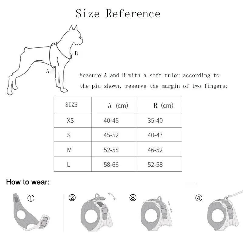 Soft Pet Dog Vest Harness Breathable Outdoor Padded Dog Harness Vest Adjustable For Puppy Small Medium Dogs
